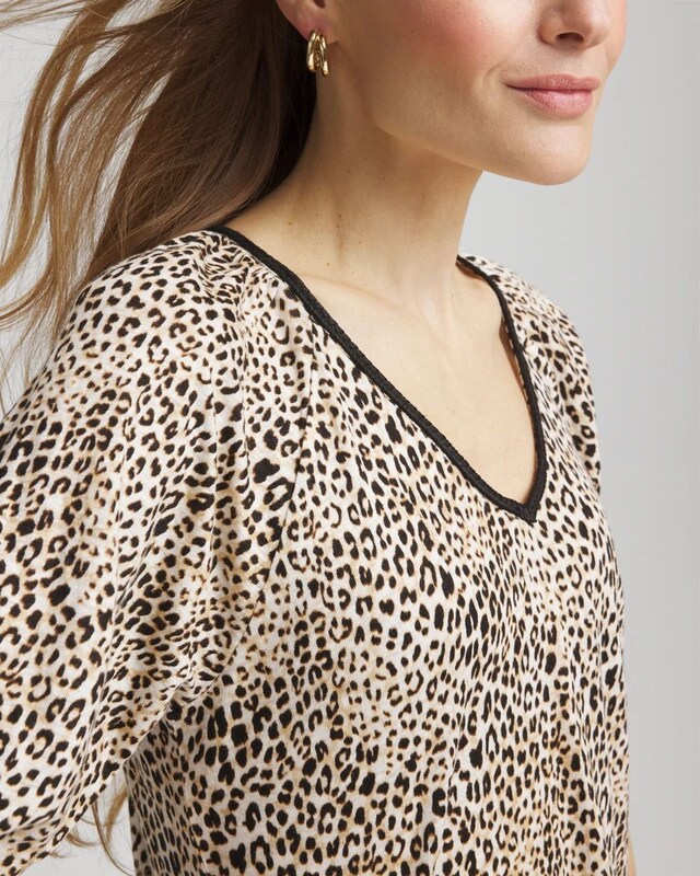 Leopard Braided Linen Top - image 4